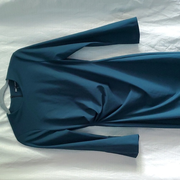 Zara Green 3/4 Sleeve Pencil Dress NWOT - Picture 1 of 11